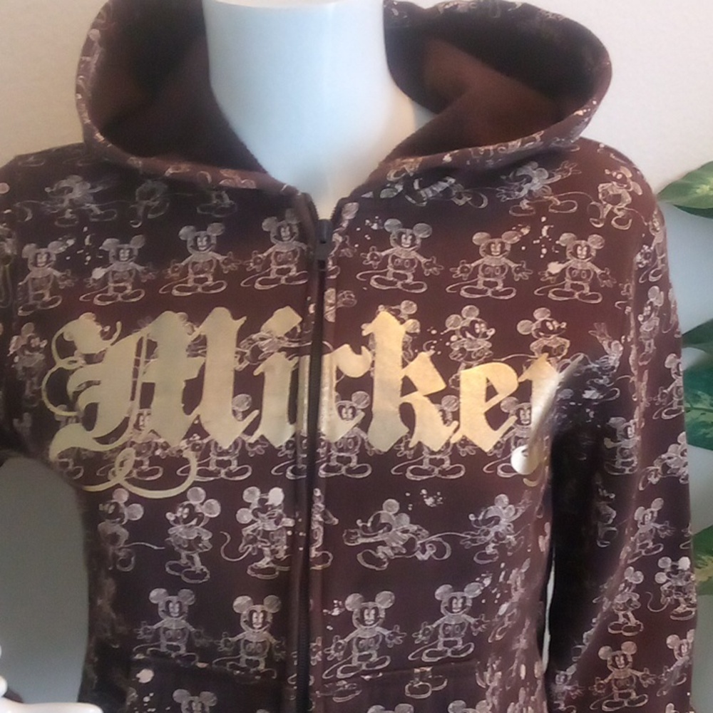 Walt Disney World Mickey Mouse Hoodie w/Full Zipper -Size L